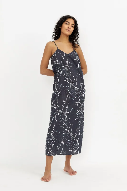 women's striped pajama setsSlip Night Dress - Volare Print Navy