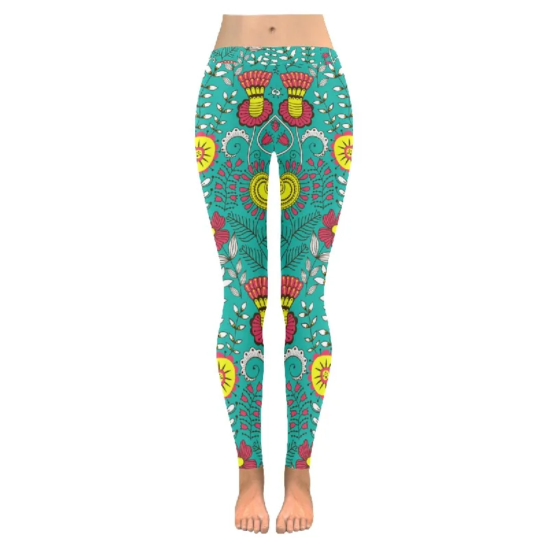 Graphic flowers and butterflies print yoga running Leggings for women(XXS-5XL)