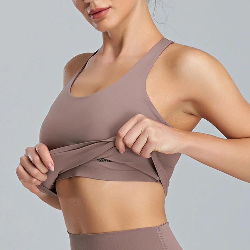 convertible bra with multiple wear optionsFilhot™ Seamless Racerback Sports Bra Up To 5XL