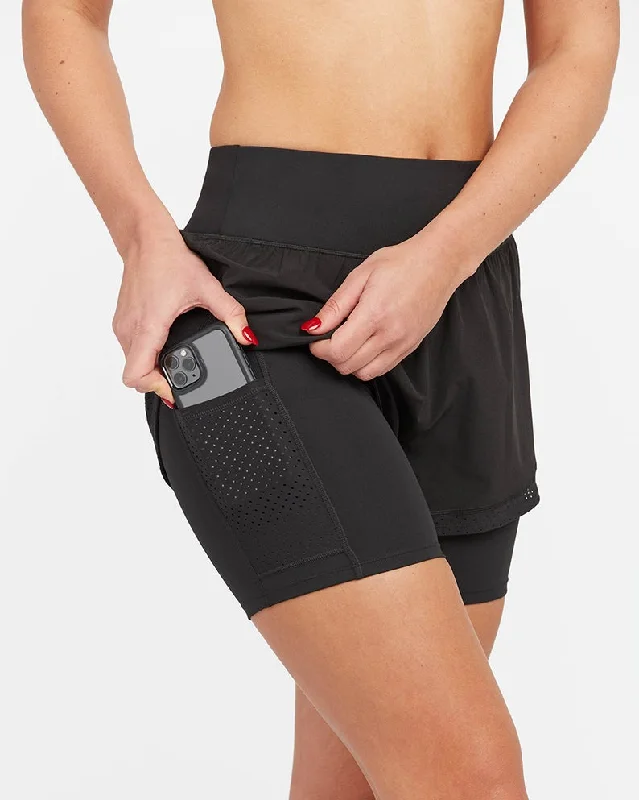 Women's Linen ShortsSpanx The Get Moving Shorts In Black