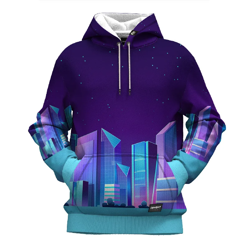 Women's Hooded Sweatshirts with Welt PocketsMidnight City Hoodie