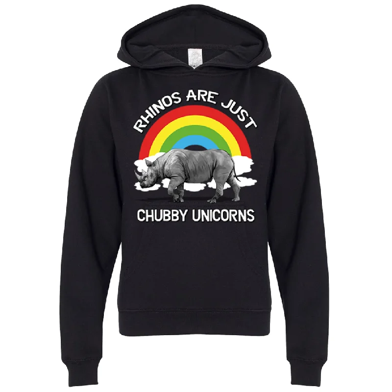 Women's Hooded Sweatshirts with Ombre LiningChubby Unicorn Premium Youth Sweatshirt Hoodie