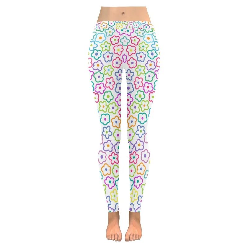 Zenzzle Endless floral pattern print Low Rise Womens yoga running Leggings