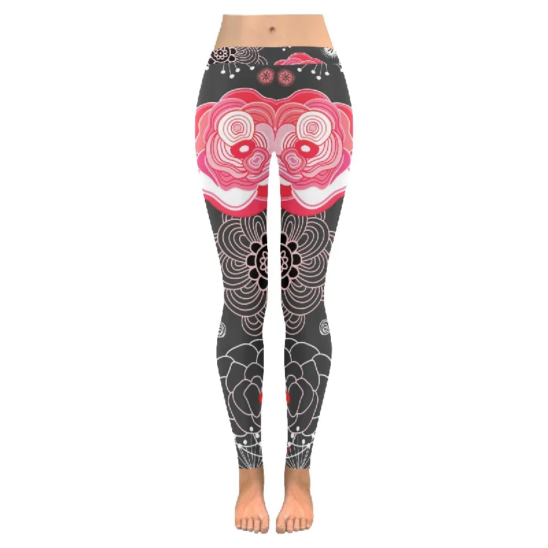 Zenzzle Bright floral Graphic Low Rise yoga Leggings for women