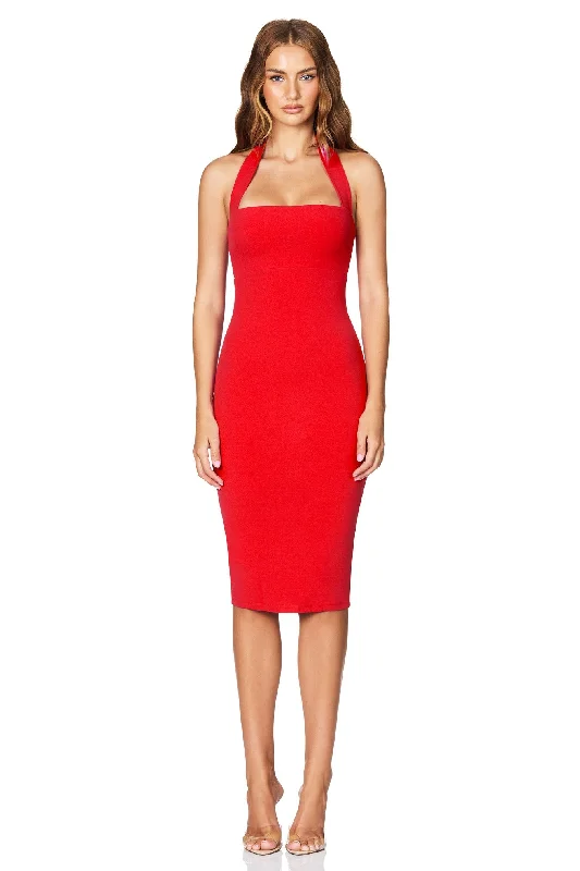 Women's Wide Collar DressesNookie Boulevard Midi Dress - Cherry