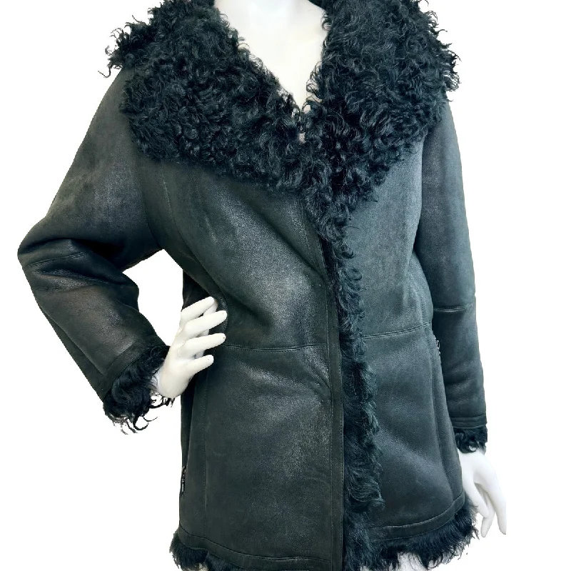 Women's Jumpsuits with Mandarin CollarShearling Coat