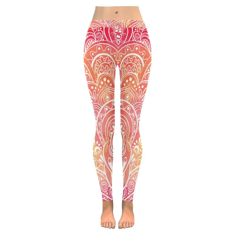 InterestPrint paisley pattern graphic low rise ladies Yoga Legging for women