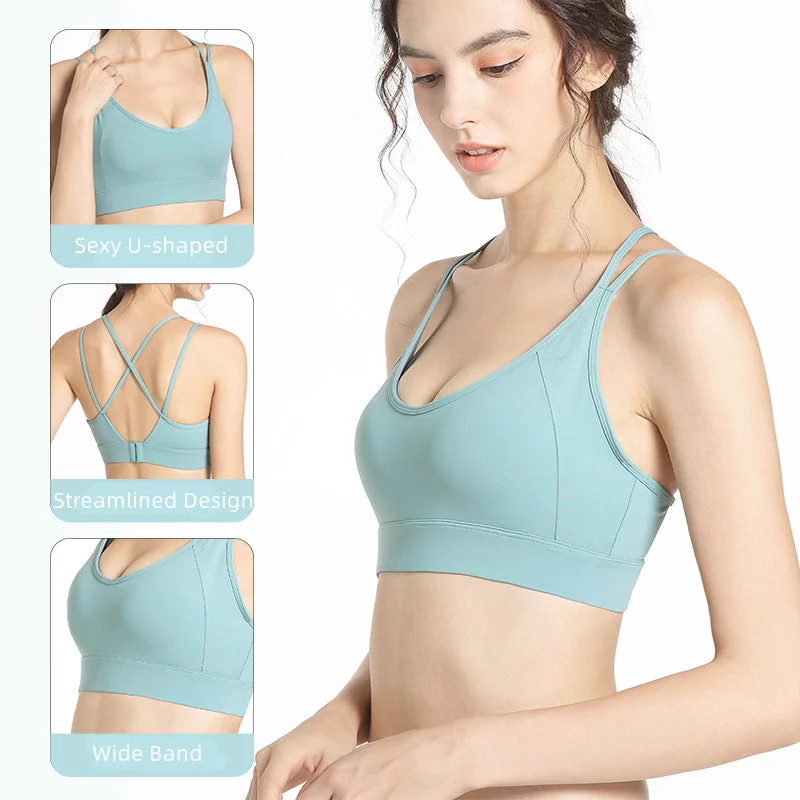 convertible bra with adjustable strapsFilhot™ Criss Cross Yoga Sports Bra Up To 3XL