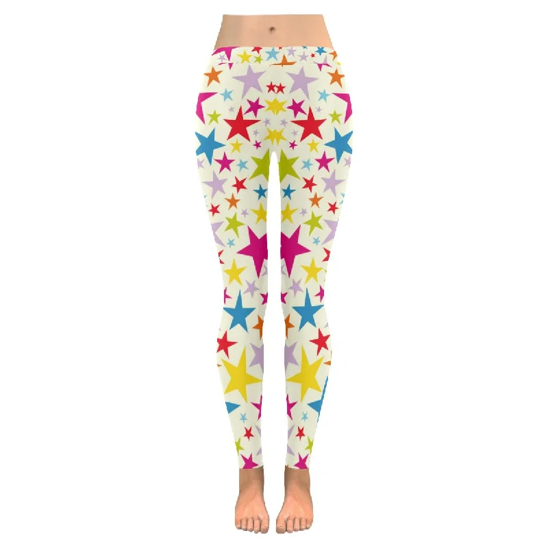 Zenzzle colourful star print graphic low rise ladies Yoga Legging for women