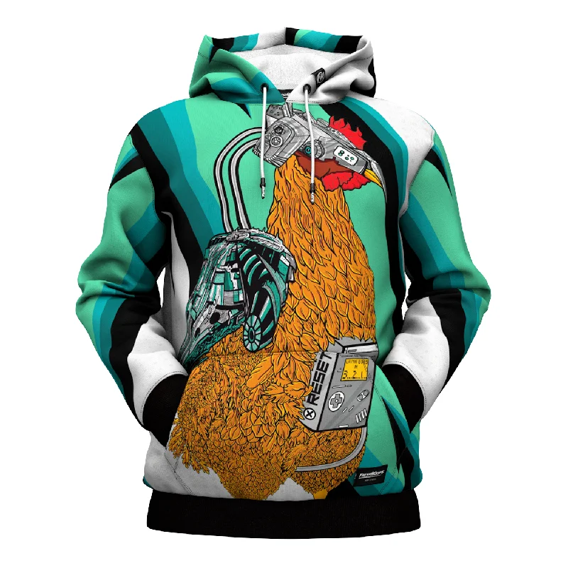 Women's Hooded Sweatshirts with Cozy FabricCyborg Rooster Hoodie