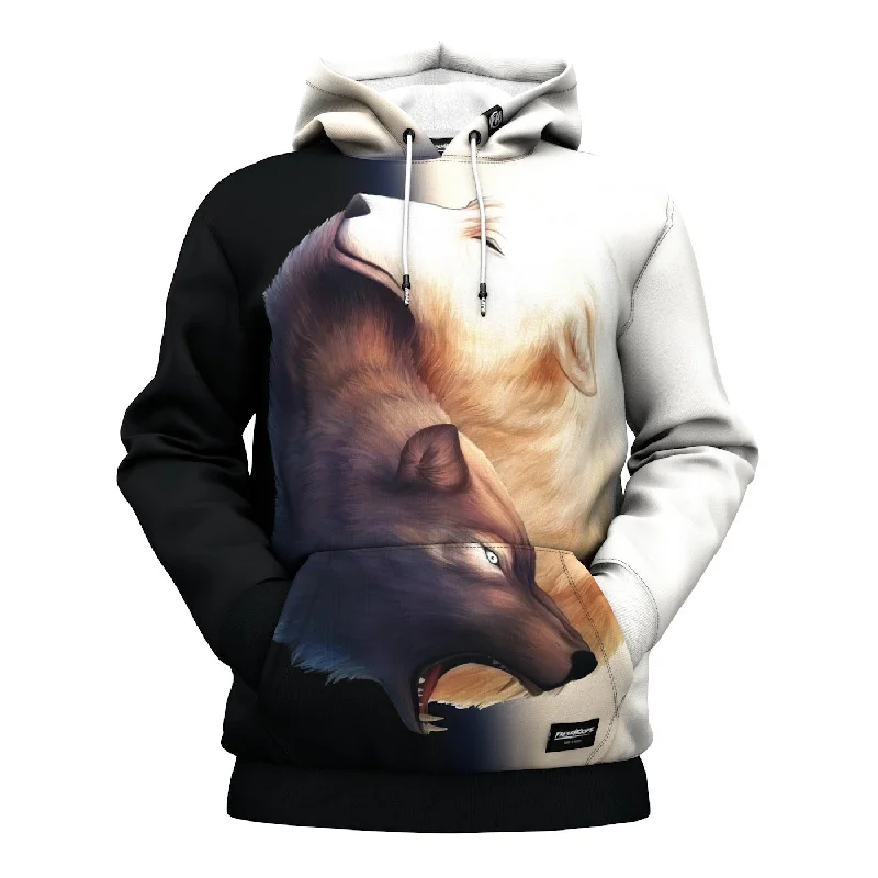 Women's Hooded Sweatshirts with Ribbed LiningYin & Yang Hoodie