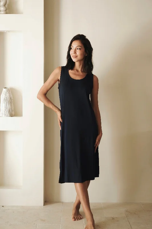 women's pajamas for all-night comfortOffline Midi Dress in Midnight Blue