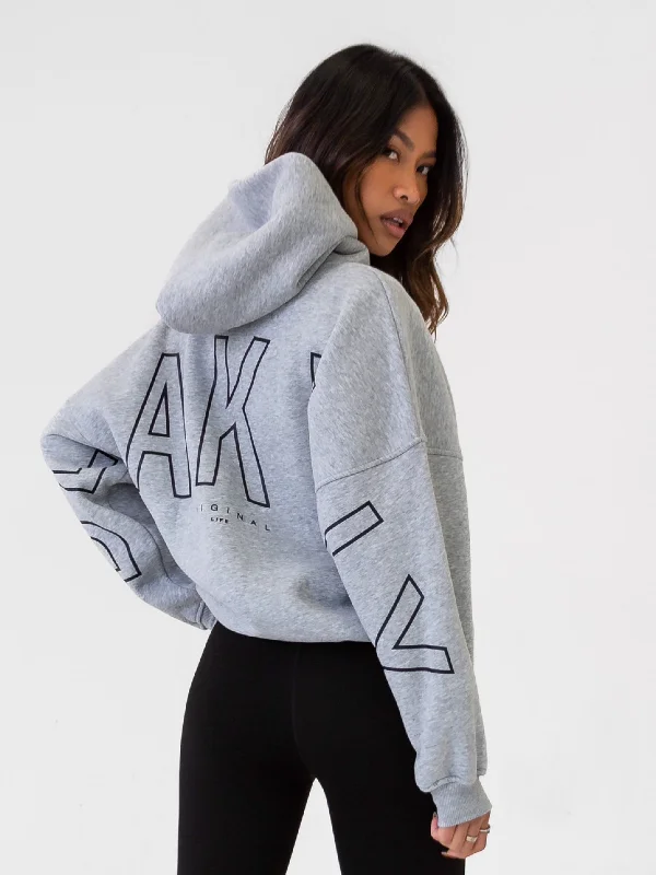 Women's Hooded Sweatshirts with Terry Cloth LiningOutline Isabel Oversized Hoodie - Marl Grey