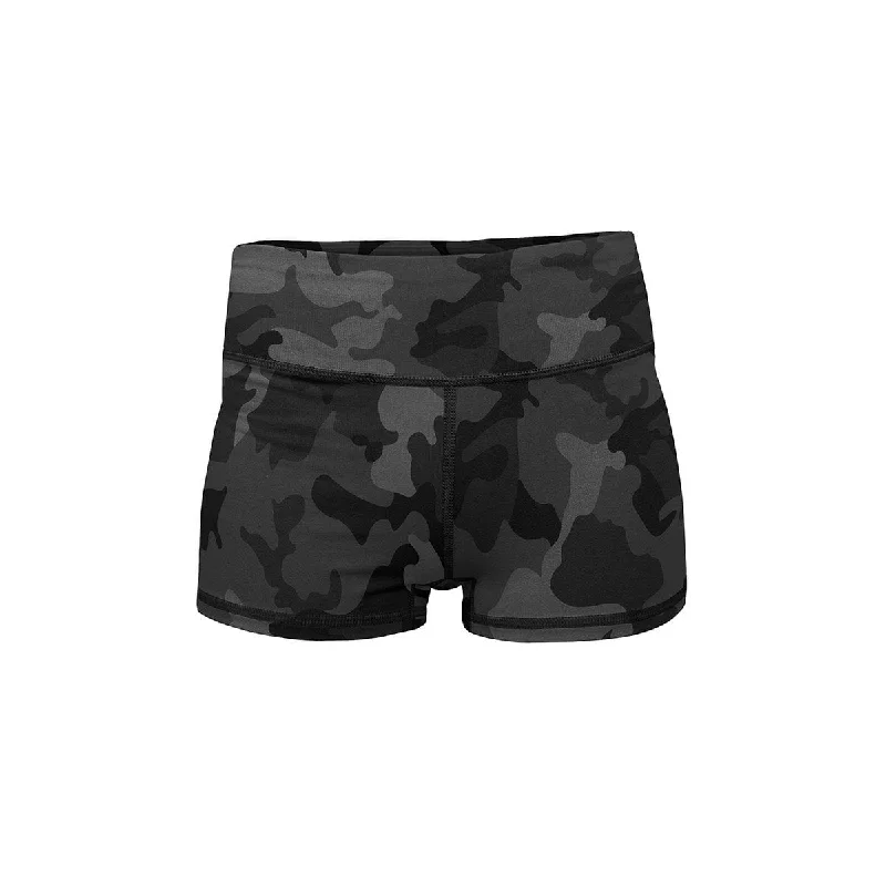 Women's Running ShortsBlack Camo Yoga Shorts