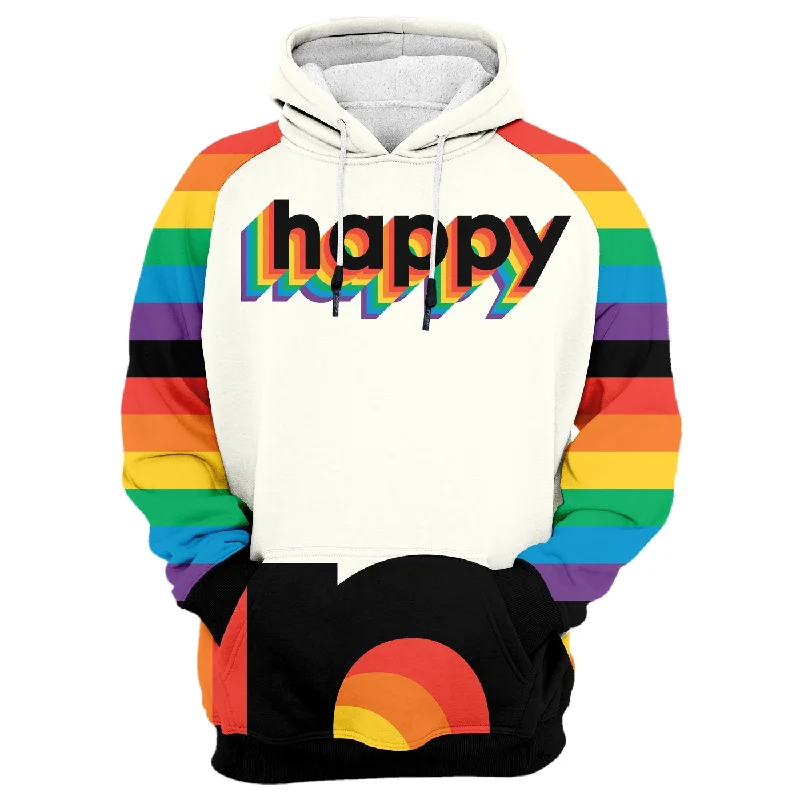 Women's Hooded Sweatshirts with Welt PocketsHappy Hoodie