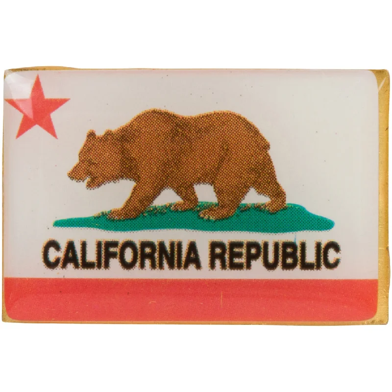 Women's Hooded Sweatshirts with Striped LiningCalifornia Republic Bear Flag Collector Pin