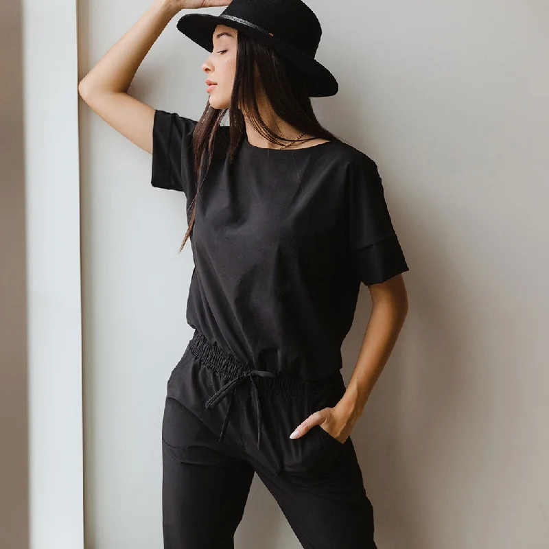 Women's Jumpsuits with ButtonsEveryday Jumpsuit, Black