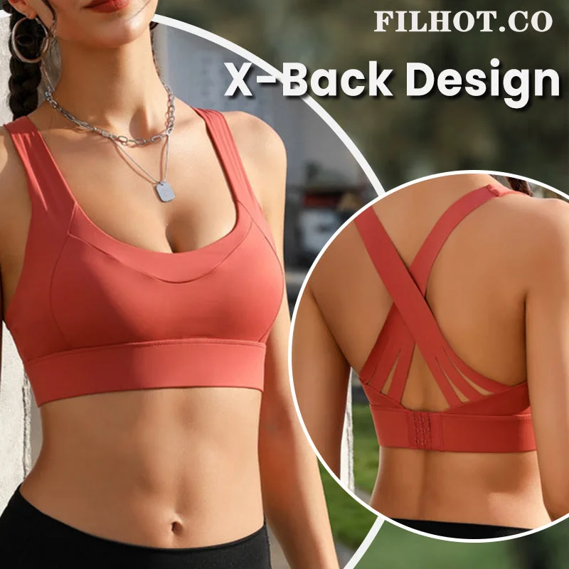 convertible strapless braFilhot™ Super Elastic Criss Cross Back Sports Bra Up to 5XL