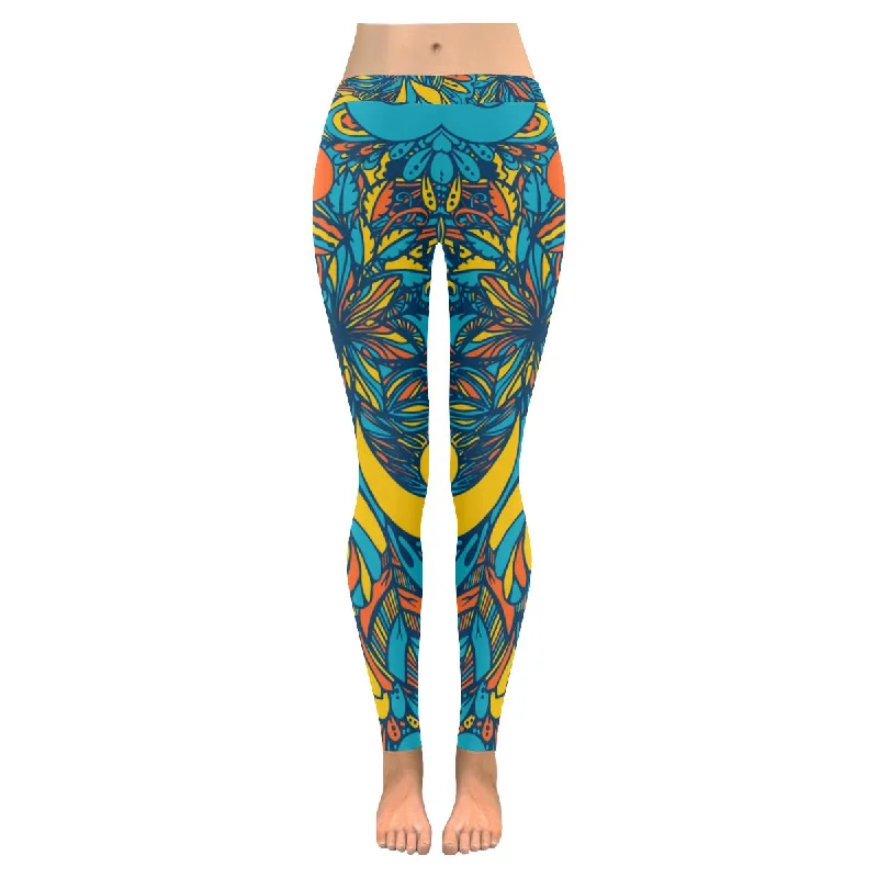 InterestPrint Colorful flowers print Ladies yoga running Leggings