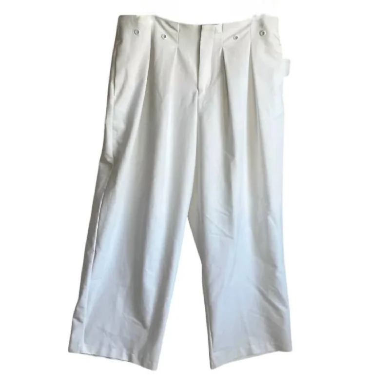 Women's Jodhpurs with Sweetheart CollarWomen's Grommet Waistband Pants In White