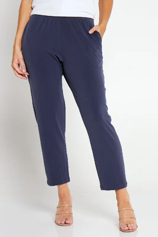 Women's Jodhpurs with Straight LegGianna Pocket Pants Petite - Charcoal