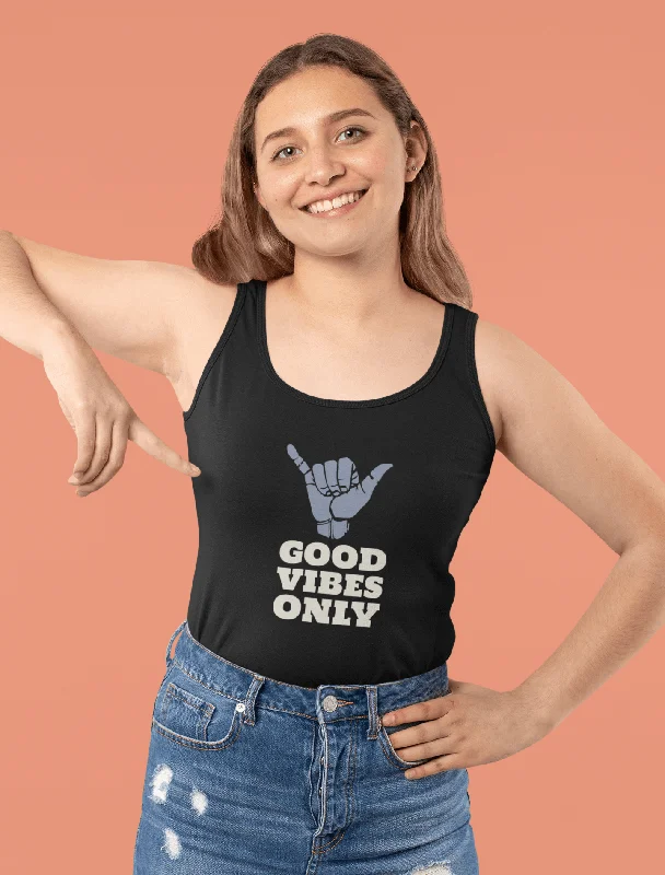 Women's Blouse with Frills"GOOD VIBES ONLY": Tank Tops