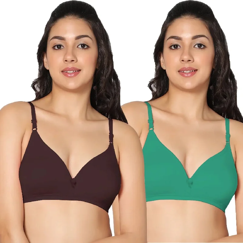 minimizer bra for reduction in bust sizeHalf Coverage Non-Padded Bra (Pack of 2)