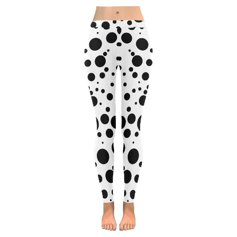 Zenzzle black and white circle pattern Ladies yoga running Leggings