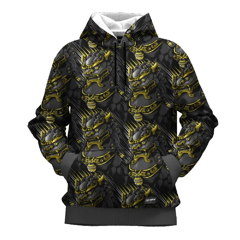 Women's Hooded Sweatshirts with Patch PocketsGolden Dragon Hoodie