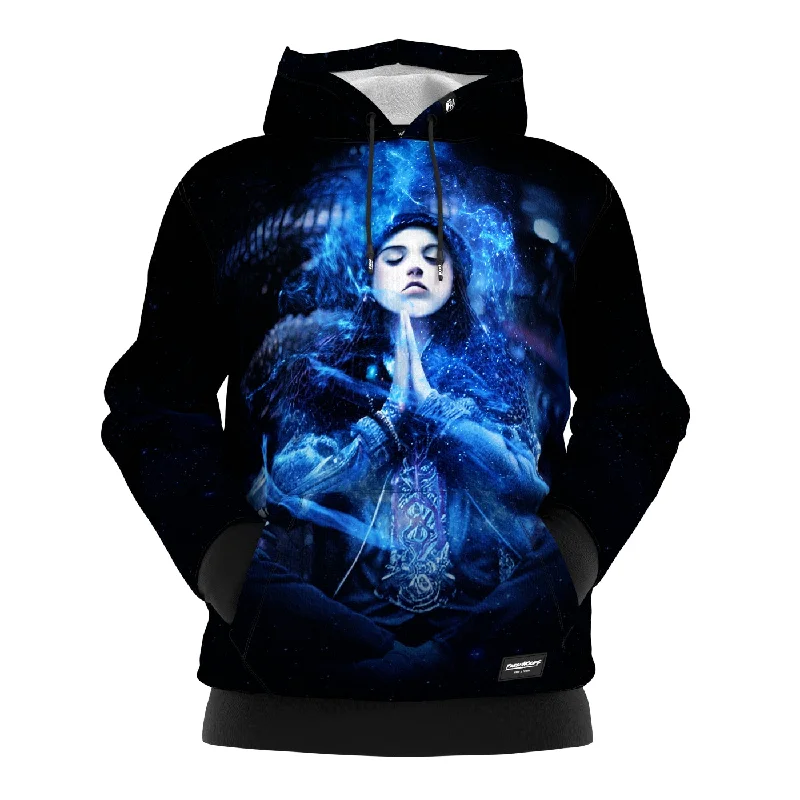 Women's Hooded Sweatshirts with Floral LiningMeditation Hoodie