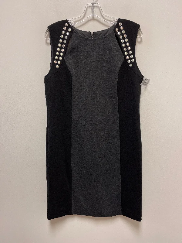 Women's Cold-Shoulder DressesBlack & Grey Dress Casual Short Michael By Michael Kors, Size Xl