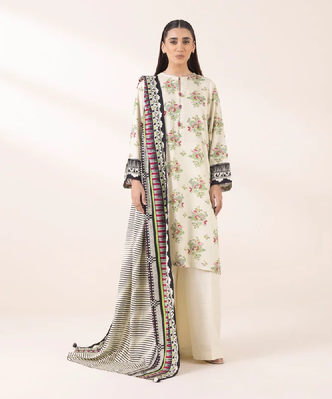 women's pajamas with a whimsical charmPrinted Linen Dupatta