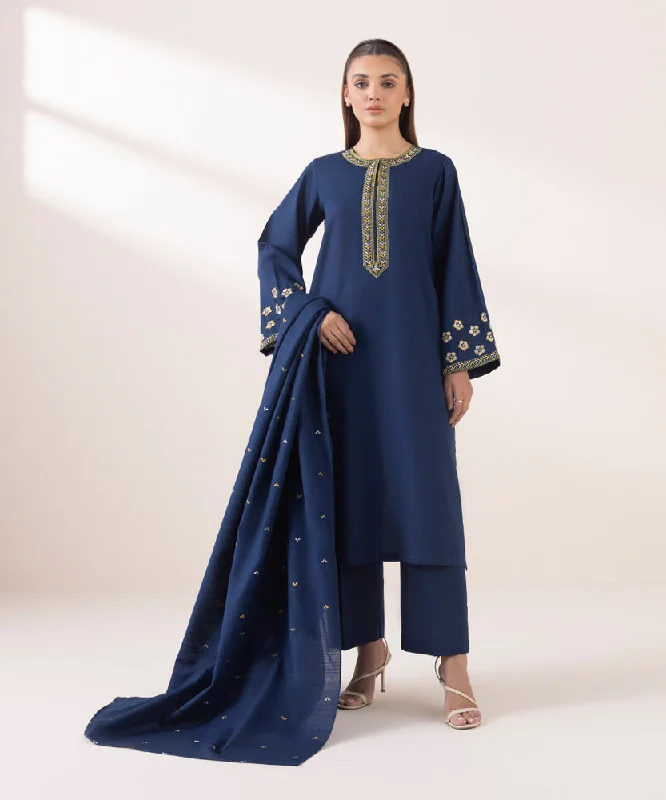 women's pajamas for all-season comfortEmbroidered Khaddar Dupatta