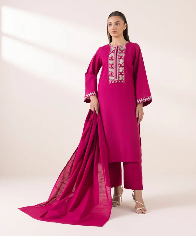 women's pajamas featuring animal printsSolid Khaddar Dupatta