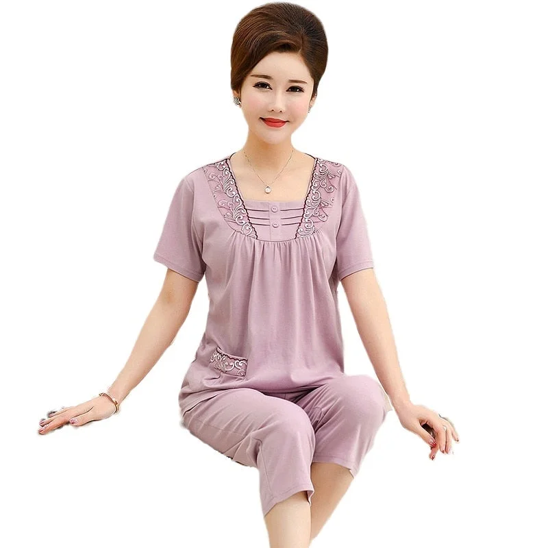 elegant women's satin pajamasLounge wear Women Summer Sleepwear