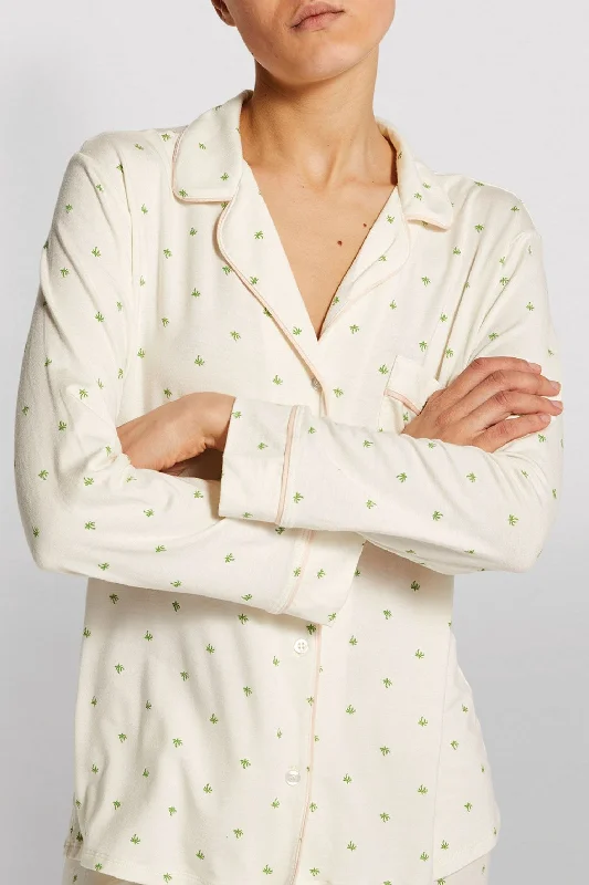 women's pajamas with hidden pocketsOasis Modal Cotton PJs (Palm Tree)