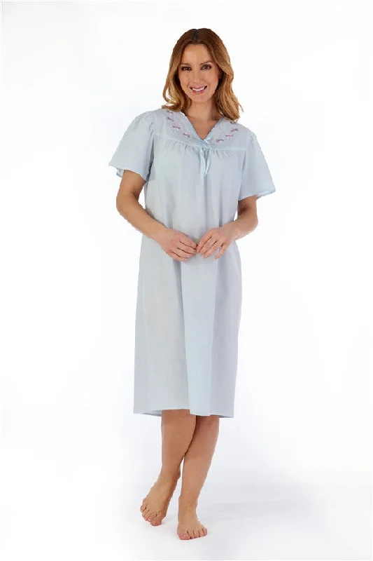 affordable women's pajama setsSlenderella Short Sleeve Open Back Nightdress