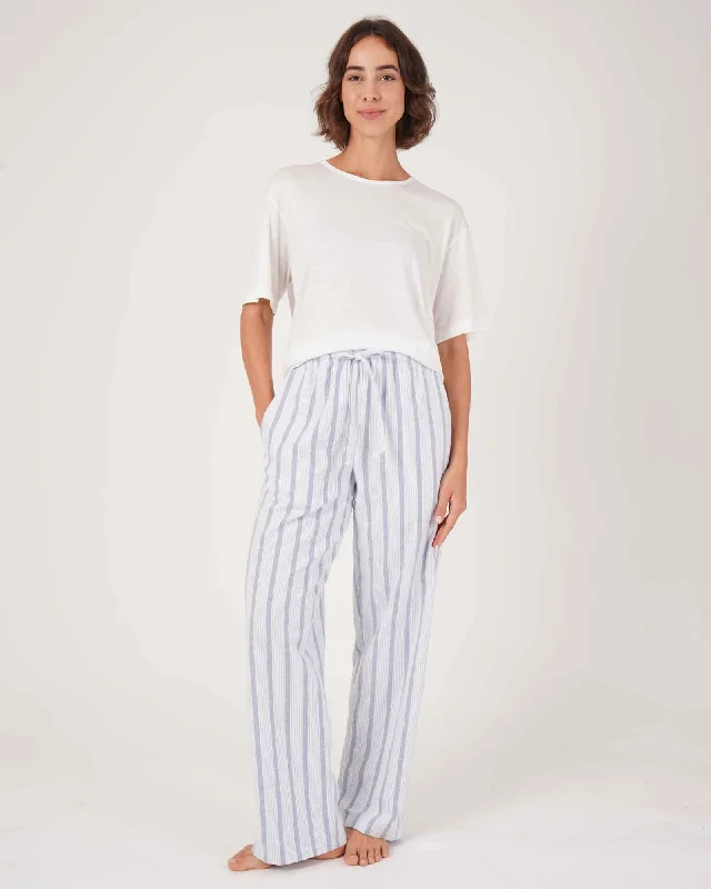 women's pajamas with a relaxed fitWomen's Brushed Cotton Pyjama Trousers - Ripple Stripe