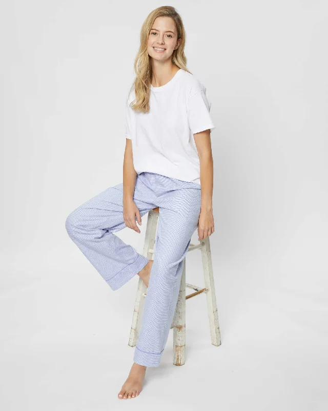 women's pajamas for those who seek ultimate relaxationWomen's Brushed Cotton Pyjama Trousers - Willet Blue