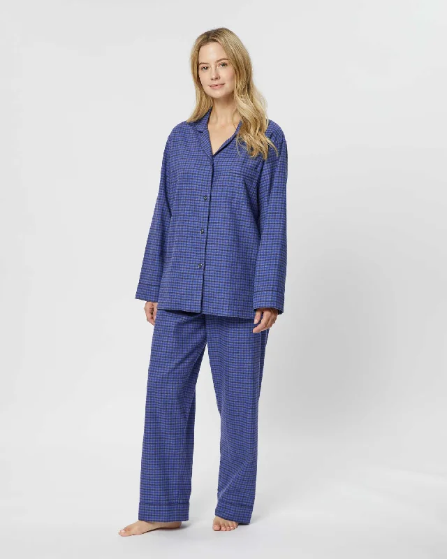 women's pajamas in a cozy, plush fabricWomen's Brushed Cotton Pyjamas - Winsford Check