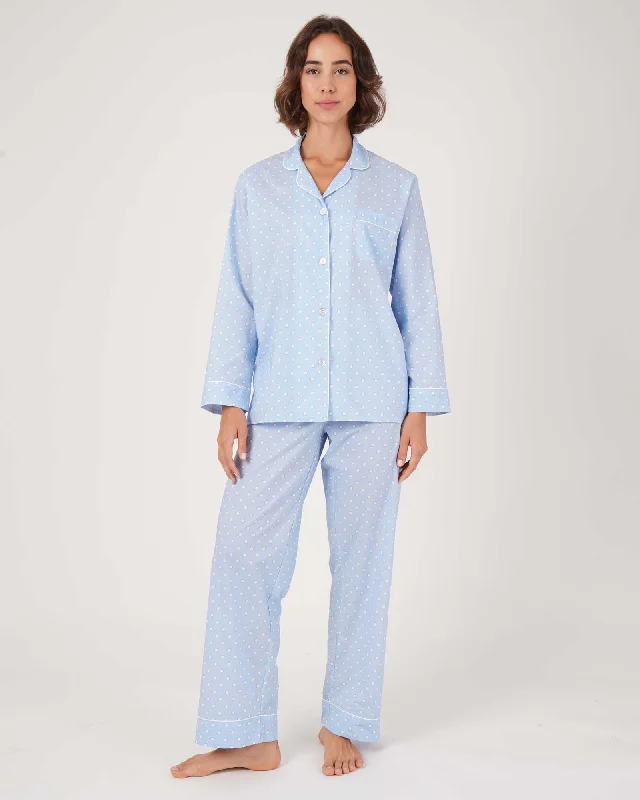 floral print women's pajamasWomen's Classic Cotton Pyjamas - Bellerby Polka Dot