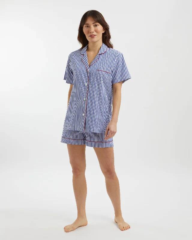 women's pajamas for lounging around the houseWomen's Classic Cotton Florence Short Pyjamas - St. Moritz